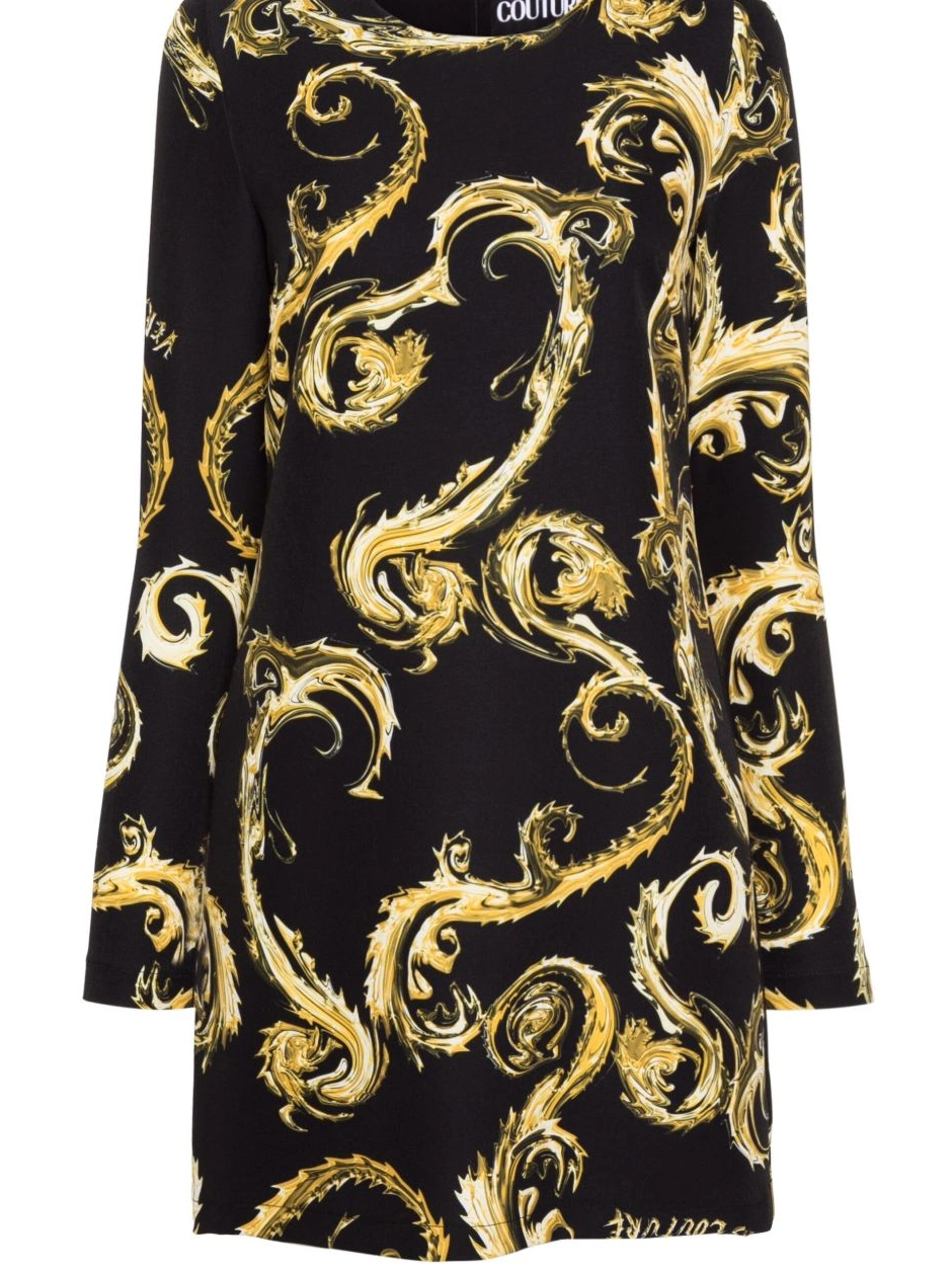 Versace Couture dress midi Watercolor Couture-print Women Jeans 0823